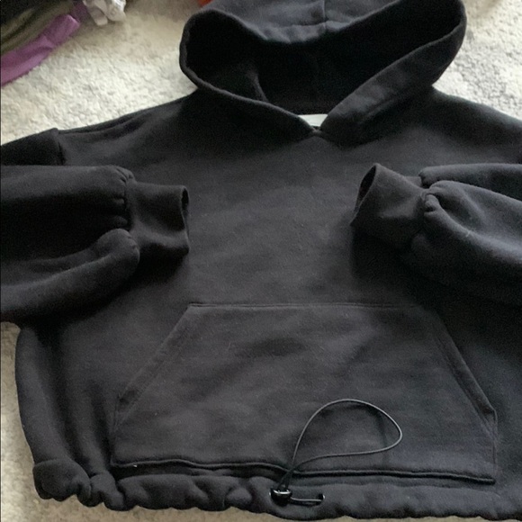 OAK + FORT Sweaters - OAK + FORT Women Black Hoodie Sweater